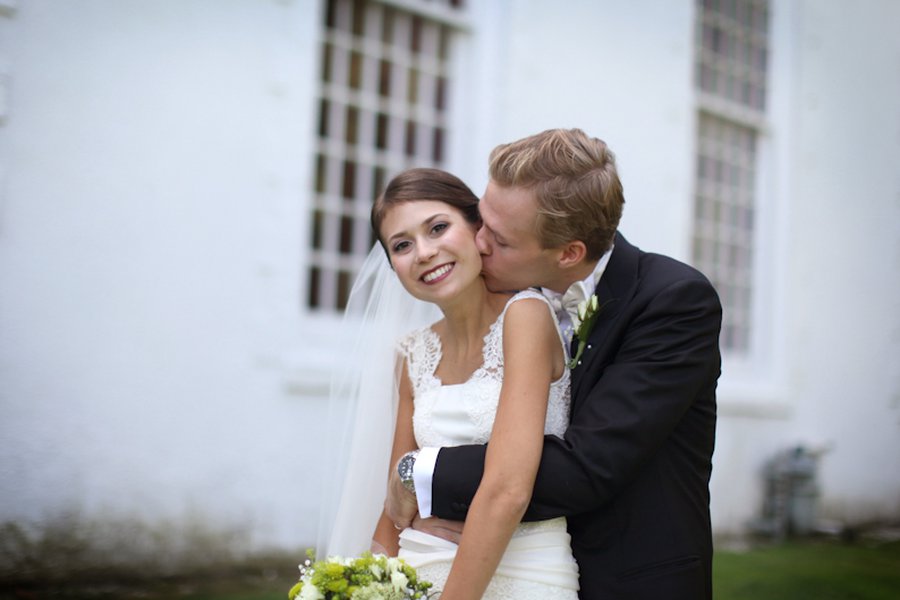 wedding neck kiss